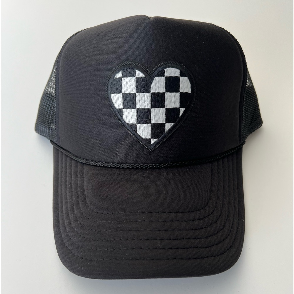 Checkered Heart Hat